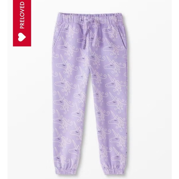 Hanna Andersson Purple Joggers with unicorns - Picture 1 of 6